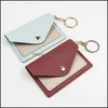 Keychains Fashion Accessories Unisex Key Pouch Leather Purse Keyrings Mini Wallets Coin Credit Card Holder 7 Colors Drop Delivery 2021 2Erxb