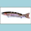 Baits Lures Fishing Sports Outdoors 5Color 12.7Cm/22G 5.0In/0.77Oz Jointed Minnow Mtisection Fish Lure Bait Hard Artificial Bionic High-Qu