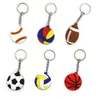 Party Favor Gift PVC Keychain football basketball volleyball baseball beach ball Keyring key chain