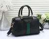 WF Designer Totes Bag Red Green Stripe Double G Boston Pillow Pillow Speedy Crossbody ombro Bolsas de Duffel Mulheres Menino