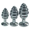 3pcs comme 1 ensemble grand moyen petit plug anal en acier silicone coeur fil forme métal bout à bout insérer gay anus sexy jouets produit articles de beauté