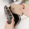 Evening Bags Luxury Pearl Beaded Crystal Pink Bag Women Elegant Fashion Handbags Party Clutches Gold Color Chain Shoulder PurseEvening