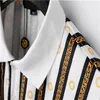 2022 Designer Polo à rayures T-shirts Serpent Polos Bee Floral Mens High Street Fashion Horse Polo T-shirt de luxe V00029