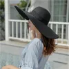 Kvinnors solstrå hatt för kvinnor bred grim uv upf 50 sommarskugga hattar kvinna vikbar rulla upp floppy strand keps solhat sunhats
