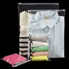 50pcs Custom plastic bag clothing clear Zipper Bags with Printed for Clothing Coat Jeans Hoodies Package 220704