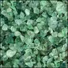 Loose Gemstones Jewelry Irregar Natural Green Crystal Stone For Handmade Pendant Necklaces Keychains Making Access Dhd3J