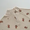 Spring Infant Baby Cartoon Clothing Sets Toddler Boys Girls Long Sleeve Sweatshirt + Pants 2pcs Suit Kids Cute Bear Clothes Set 220507