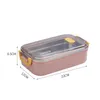 Set di stoviglie in acciaio inox con isolamento termico portatile Bento Lunch Box per bambini con scomparti Lunchbox School ChildDinnerware