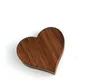 Caixas de armazenamento de jóias de madeira em branco DIY gravura casamento retro coração em forma de caixa de anel criativo suprimentos de embalagem rrb15252