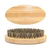 Umweltfreundliche Wildschweinborsten-Rasierpinsel für Herren, tragbar, natürlicher Friseur-Bartpinsel für die Gesichtsreinigung, Schnurrbart-Werkzeuge