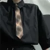 Bow Ties Lazy JK Women Summer Plaid Neck Tie Girl Japanese Style For Uniform Cute Necktie School Collared Accessory Fier22
