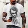 Men's T-Shirts Summer 3D Printed Evil Clown Pattern Loose T Shirt For Men Trend Personality Short Sleeve Harajuku Punk Crew NeckTops