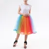 vestido de tulipas de arco íris