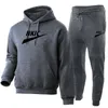 Designer de moda homens roupas esportivas trajes jogging pulôver tracksuit marca carta impressão casual hoodie sportswear + calça 2pcs set