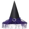 Halloween Hatts Witch Hat Mesh Festlig dekoration Vuxen Barn Kostympartier Caps