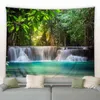 Cascade tropicale paysage mur tapis plantes vertes arbre arbustes parc Nature suspendu salon chambre jardin décor J220804