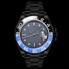 Black Men's Mechanical Watch 40mm Fully Automatic Winding Luxury Super Ice Blue Luminous 300 Waterproof Watch