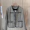 Coat channel ccity Women's Jackets Tweed Jacket Chanels Vintage Fashion Suit Outwear Women Female Blazer Manteau Femme Feminino