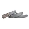 Cinturones de moda Moda Cinturón de 3,5 cm Hebilla automática Cuero gris Top Calidad para 95-125