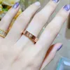 Love Fashion Band Rings For Women Accessories Stainless Steel Mens Luxury Jewelry Couple Engagement Gold Rosegold Crystal Wedding 280R