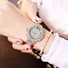 Luksusowe klasyczne kobiety zegarek Diamond Watch Women Rose Gold Watch Starels Steel Band Quartz Na rękę RELOJ MUJER