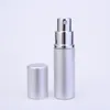 5 ml 10 ml flaska Mini Portable Aluminium Prov Sub-tryck Bottling Matt Glasfoder Parfym Spray Bottle LK218