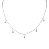 Chains Fashion Cubic Zircon Small Round Crystal Pendant Neckalce Gold Choker Necklace For Women Man Party Jewelry GiftChains Godl22