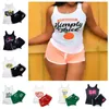 Fashion Letter Tracksuit Women Suspender Tops Vest Tanks and Shorts 2 Piece Outfits Summer Yoga Suit Quick Dry Sportswear Clothing S-3XL Attract Eyes