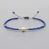Naturalna perła bransoletka projektant biżuterii wielokolorowa kobieta prezent szklane koraliki bransoletka niebieska różowa koralika węzeł południowoamerykański bransoletki dla nastolatków modne letnie gorące