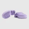 2023 Neue High-End-Designer Jerry Frauen mittlerer Absatz Sandalen Hausschuhe transparentes Material Mode sexy Strandschuhe violett Größe 35-42