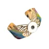 Bracciale nubuck 015 esagerato braccio farfalla bracciala braccialena bracciale grande braccialetto da 18 mm a bottone a scatto per donnabanghe