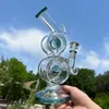 REANICE Bleu Bongs Narguilé Shisha Joint Bubbler Dans Les Conduites D'eau Bong En Verre Capteur De Glace Perks 14.5mm Bol