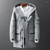 Men's Down Parkas Winter Jacket Capat Long Hood Grost Warm 2022 Moda Clothing Stylemen's