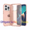 Pour Iphone 14 13 Pro Max Cases Symmetry Glitter Clear Hard PC Soft TPU Frame Phone Case
