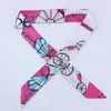 Arrivals Bag Scarf Print Silk Women Small Ribbon Fashion Female Hair Ribbons Handbag Scarves