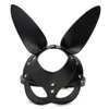 Masker bdsm sexleksaker för kvinnor bondage begränsningar läder sexig kanin katt öron kanin maskera masquerade party ansikte cosplay
