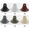 Mode femmes brillant paillettes musulman Hijabs Turban été longue Maxi écharpe châles chapeaux enveloppement foulards islamique Mujer accessoires