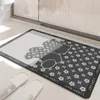 Tide brand ins 45x70cm wind soft Carpet diatom mud floor mat bathroom absorbent quick-drying non-slip toilet entry door foot pad