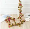 Dekorativa blommor Imitation Peony Flower Rattans Fake Silk Flower Rose Rattan Air Conditioning Water Pipe Wedding Decoration De418