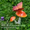 Garden Decorations Resin Animal Mushroom Figurine Terrarium Craft Fairy Miniature Ornament Landscape Bonsai Decoration Dollhouse GardeningGa