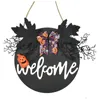 Decorative Flowers & Wreaths Hanger Decor Door Wreath Welcome Halloween Decoration Front Home Olive LargeDecorative