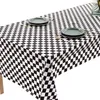 Birthday Party Decor PEVA Black White Grid Plastic Tablecloth Disposable Oil-proof Waterproof Table Cover Supplies Red Lattice Picnic Decorations