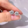 Tianyu Gems Silver 5mm/65mm Moissanite Diamond Earring 925 Women Gold Plated Classic Round VS Gemstone Fine Jewelry Accessories