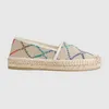 Pantoufles Femmes Espadrille Diapositives Pantoufles Plates Mode Jacquard Espadrilles Avec Matériel Argent Taille eur 35-42