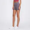 LL Mujeres Yoga Cintura Alta Pantalones Cortos de Yoga Calientes Trajes Pantalones Desnudos Bolsillos para Mujer Ajuste de Cadera Correr Fitness Pantalones Levantamiento de Glúteos Polainas para Verano Ropa Deportiva lu