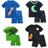 Pigiama per bambini Set Estate Bambini Manica corta Sleepwear Rocket Ragazzi Cartoon Pigiama Abbigliamento Pigiami 220714