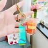 Pearl Milk Tea Keychain Party Favor Creative Leuk kleurrijk net Red Tide Language Cartoon Key Chain Student UniZip Toy Gift SXJUL29