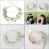 Headbands Hair Jewelry Bridesmaid Flower Wedding Wreaths Bridal Crown Beach Hawaii Garland Floral Headpieces Drop Delivery 2021 Dqjtp