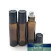 3pcs 10cc bottiglia di rullo di vetro ambrato bottiglia di prova di olio essenziale di profumo vuoto 10ml flaconcino di vetro spesso roll-on