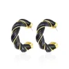 Boucles d'oreilles Stud Hoop 2024 TENDANCE POUR FEMMES GÉOMÉTRIE LURXE BRANDE DE LUXE STUD CARE CREATIN